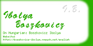 ibolya boszkovicz business card